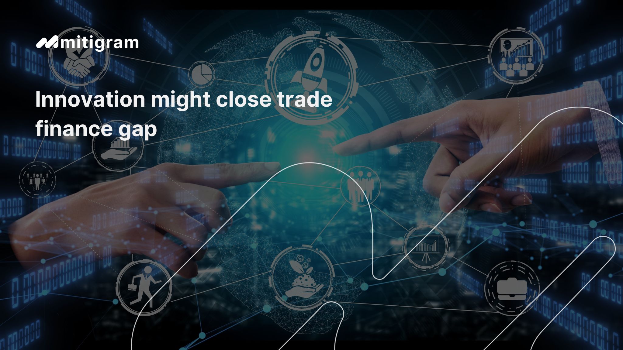 Corporate executive using Mitigram platform to analyze trade finance opportunities