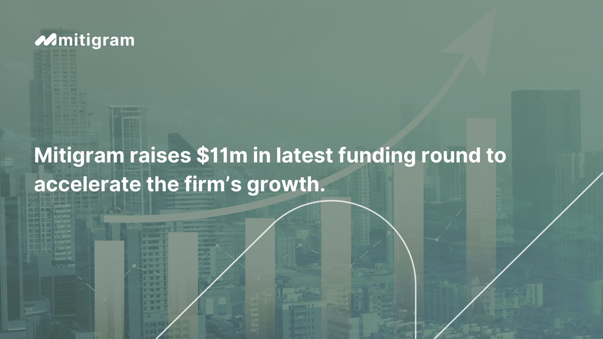 Graphic announcing Mitigram raises $11m in latest funding round to scale digital trade finance platform
